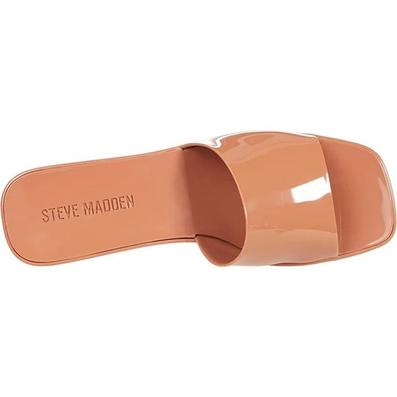 Steve Madden harlin heel sandal slides in color camel - Picture 2 of 8